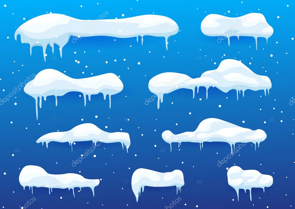 Snow elements vector illustration 