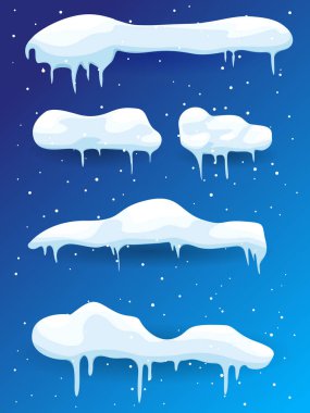 Kar elemanları vektör illüstrasyonu 