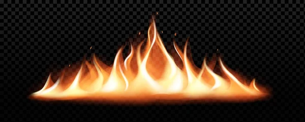 Realistische Brandflammen. — Stockvektor