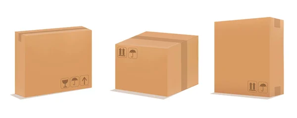 Caja de cartón maqueta — Vector de stock