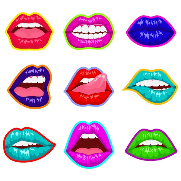 Kadın dudak vektörü — Stok Vektör