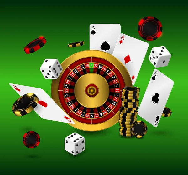 Ruleta de pariuri casino — Vector de stoc