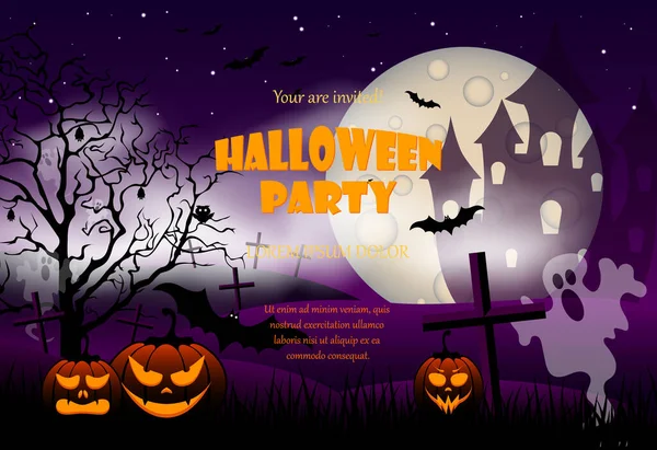 Invito festa di Halloween — Vettoriale Stock