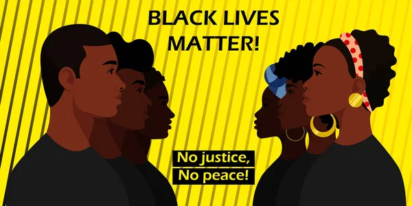 Black lives matter poster — Stock Vector