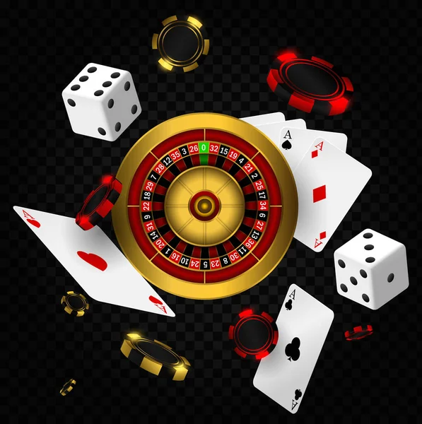 Ruleta de pariuri casino — Vector de stoc