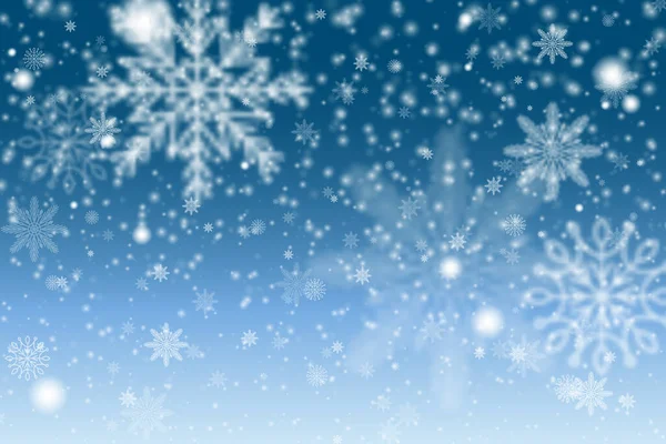 Зимове блакитне небо падає сніг — стоковий вектор