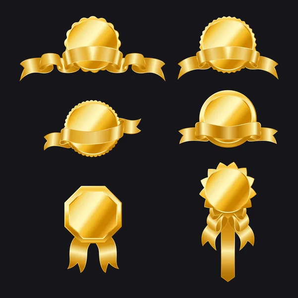 Luxe gouden badges — Stockvector