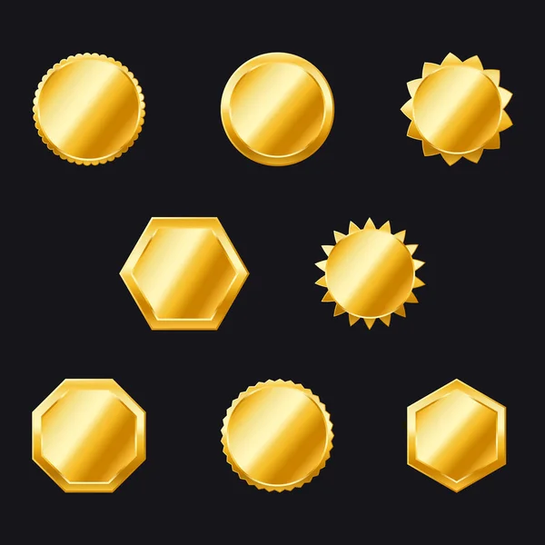 Badges dorés de luxe — Image vectorielle