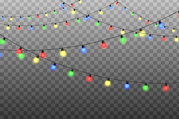 Julbelysning isolerad — Stock vektor
