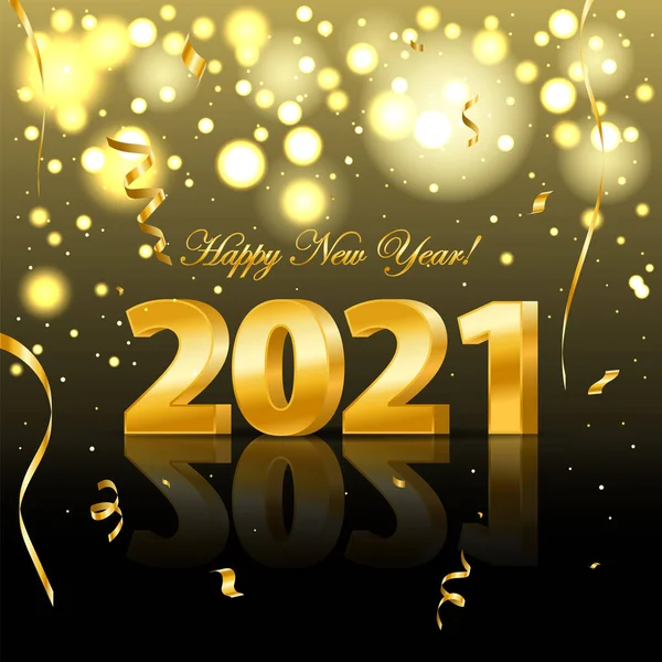 Boldog új évet 2021-ben — Stock Vector