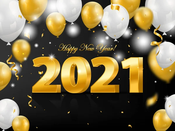 Boldog új évet 2021-ben — Stock Vector