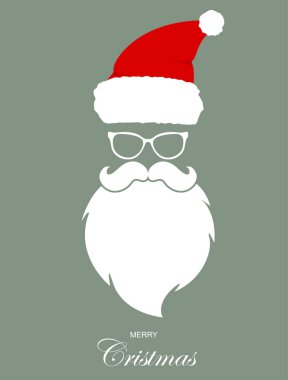 Noel Baba şapkası ve sakalı.