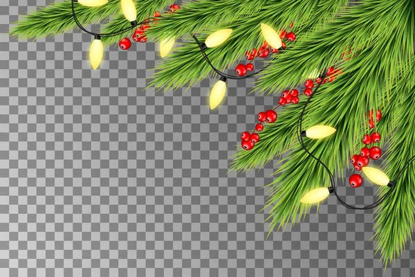 Lumières de Noël isolé — Image vectorielle