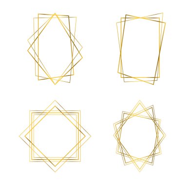 Geometrik çokyüzlü. Altın çerçeve