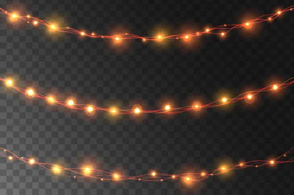 Hintergrund Weihnachtsbeleuchtung. — Stockvektor