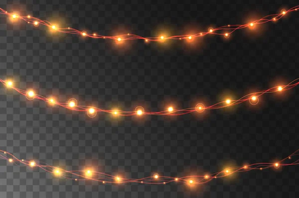 Kerstverlichting achtergrond. — Stockvector