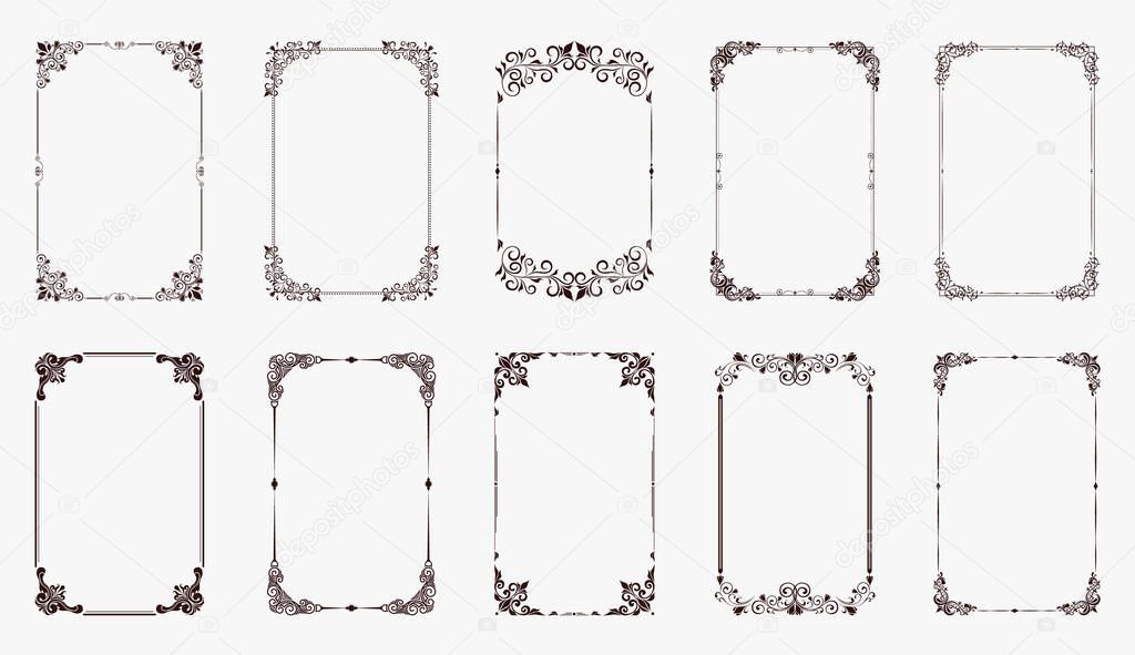 Decorative vintage frames