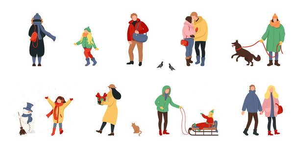 Люди в зимней одежде