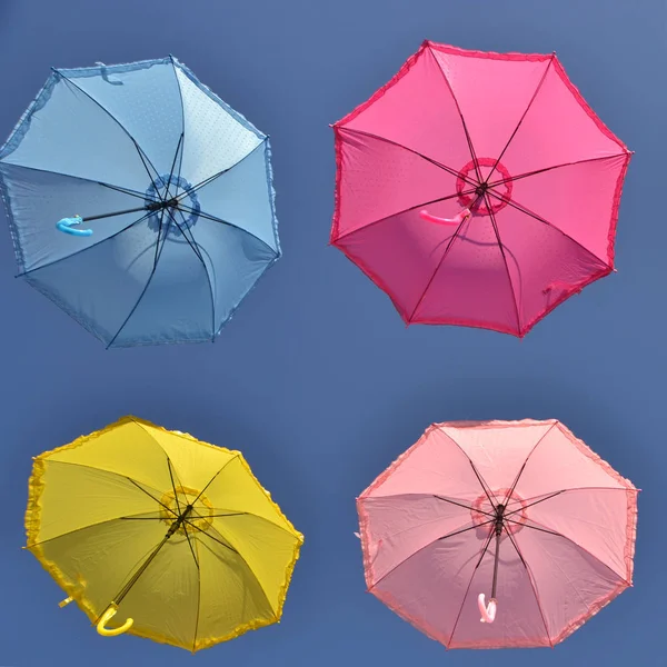 Colorful Umbrellas Sky — Stock Photo, Image