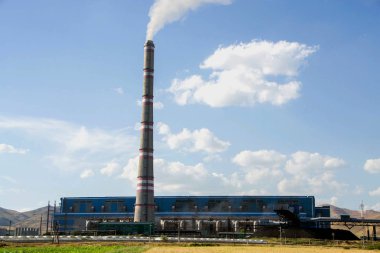 büyük fabrika, termoelektrik güç istasyonu, Küresel Isınma Duman Fabrika yükselen