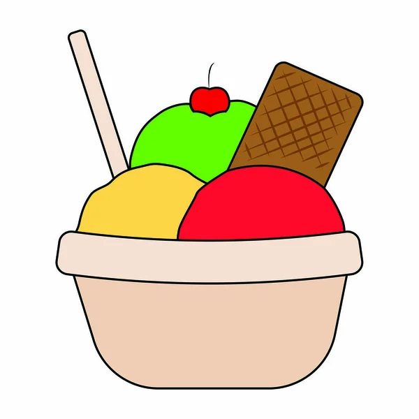 おいしいアイスクリーム — ストックベクタ