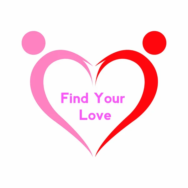 Find your love — Stock Vector