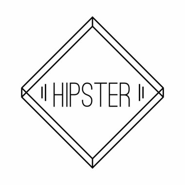 Soyut hipster etiket