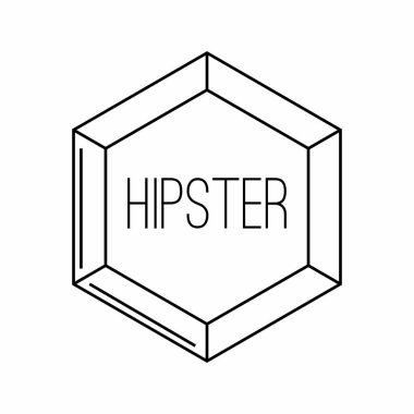 Soyut hipster etiket
