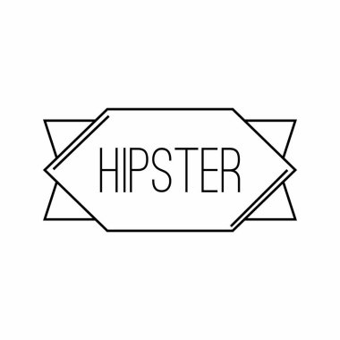 Soyut hipster etiket