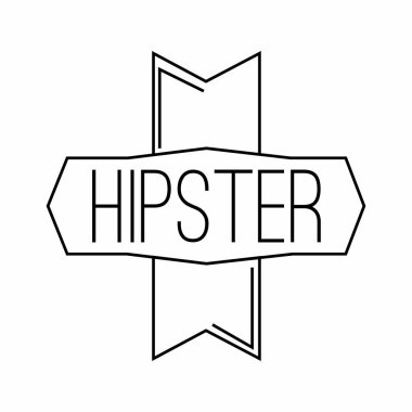Soyut hipster etiket