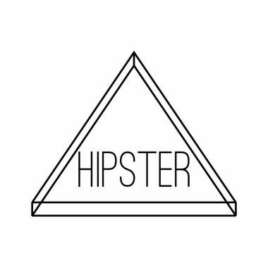 Soyut hipster etiket