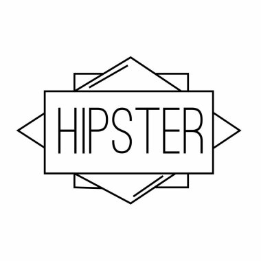 Soyut hipster etiket
