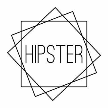 Soyut hipster etiket