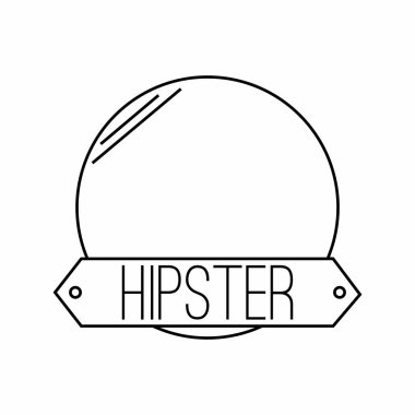 Soyut hipster etiket