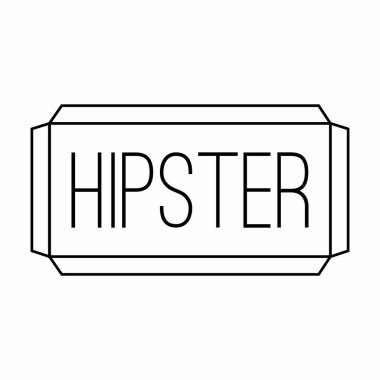 Soyut hipster etiket