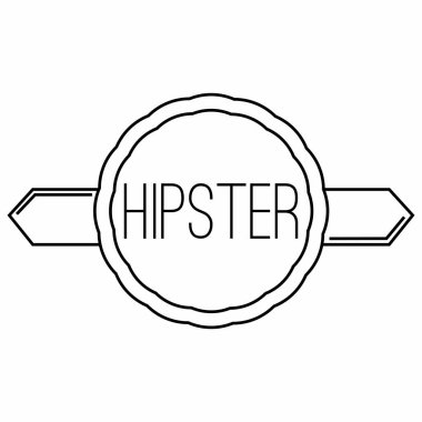 Soyut hipster etiket