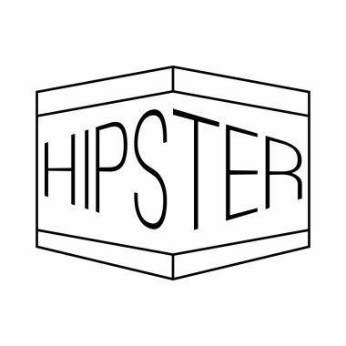 Soyut hipster etiket