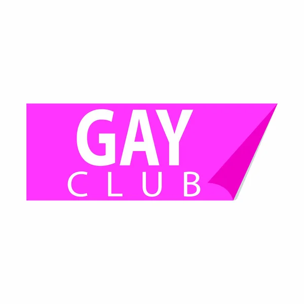 Rótulo gay clube — Vetor de Stock