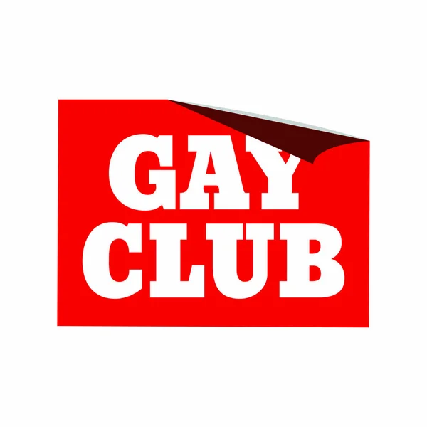 Etiqueta club gay — Vector de stock