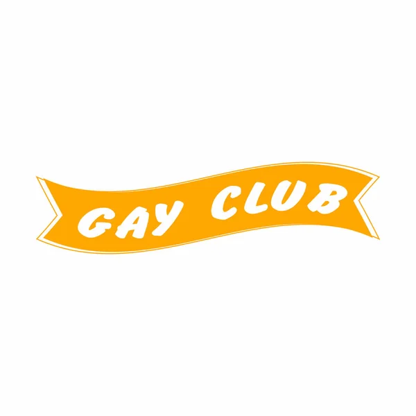 Etiqueta club gay — Vector de stock
