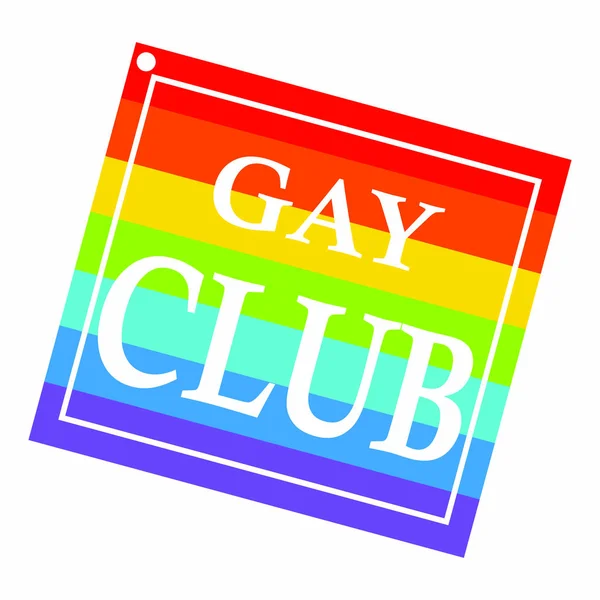 Gay club label — Stockvector