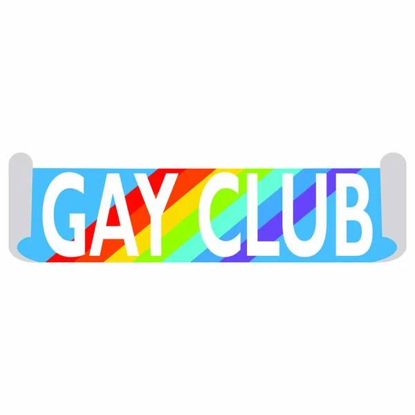 Rótulo gay clube —  Vetores de Stock