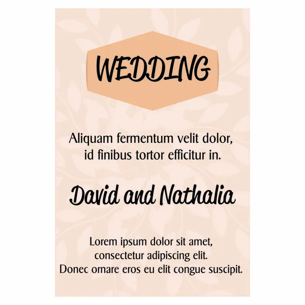 Пригласительный билет на свадьбу — стоковый вектор