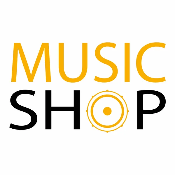 Winkel muzieklabel — Stockvector