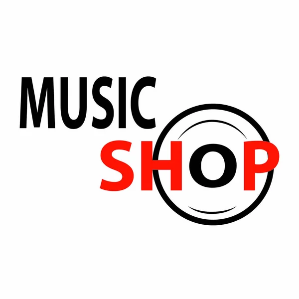 Winkel muzieklabel — Stockvector