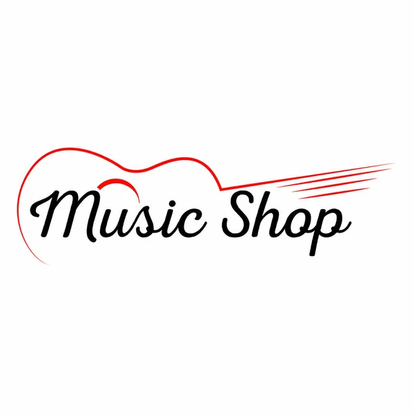 Etiqueta tienda de música — Vector de stock