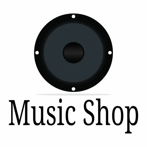 Winkel muzieklabel — Stockvector