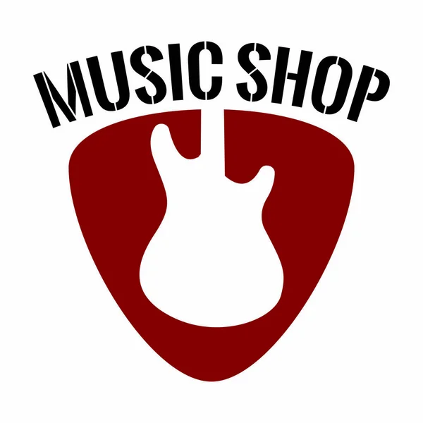 Winkel muzieklabel — Stockvector