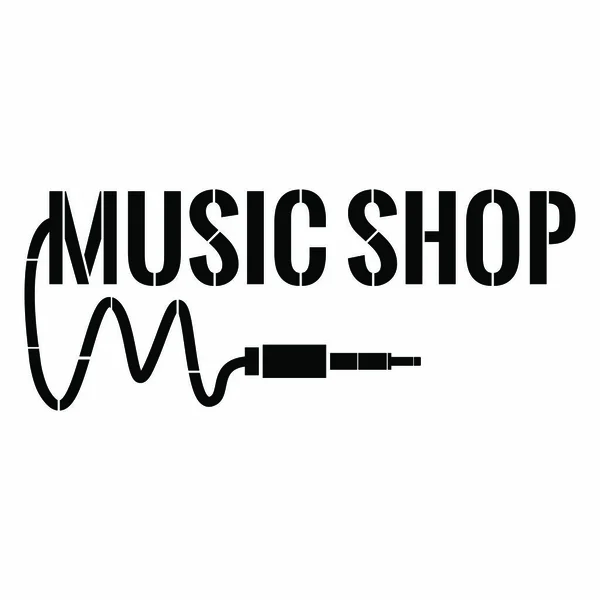 Music shop label — Stock Vector