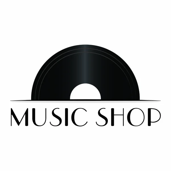 Eticheta magazinului muzical — Vector de stoc